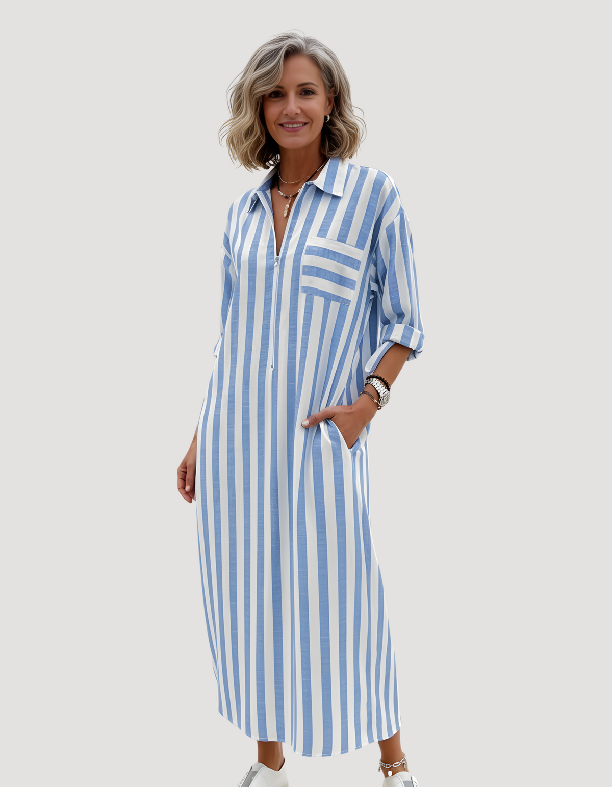 Elle | Everyday striped shirt dress